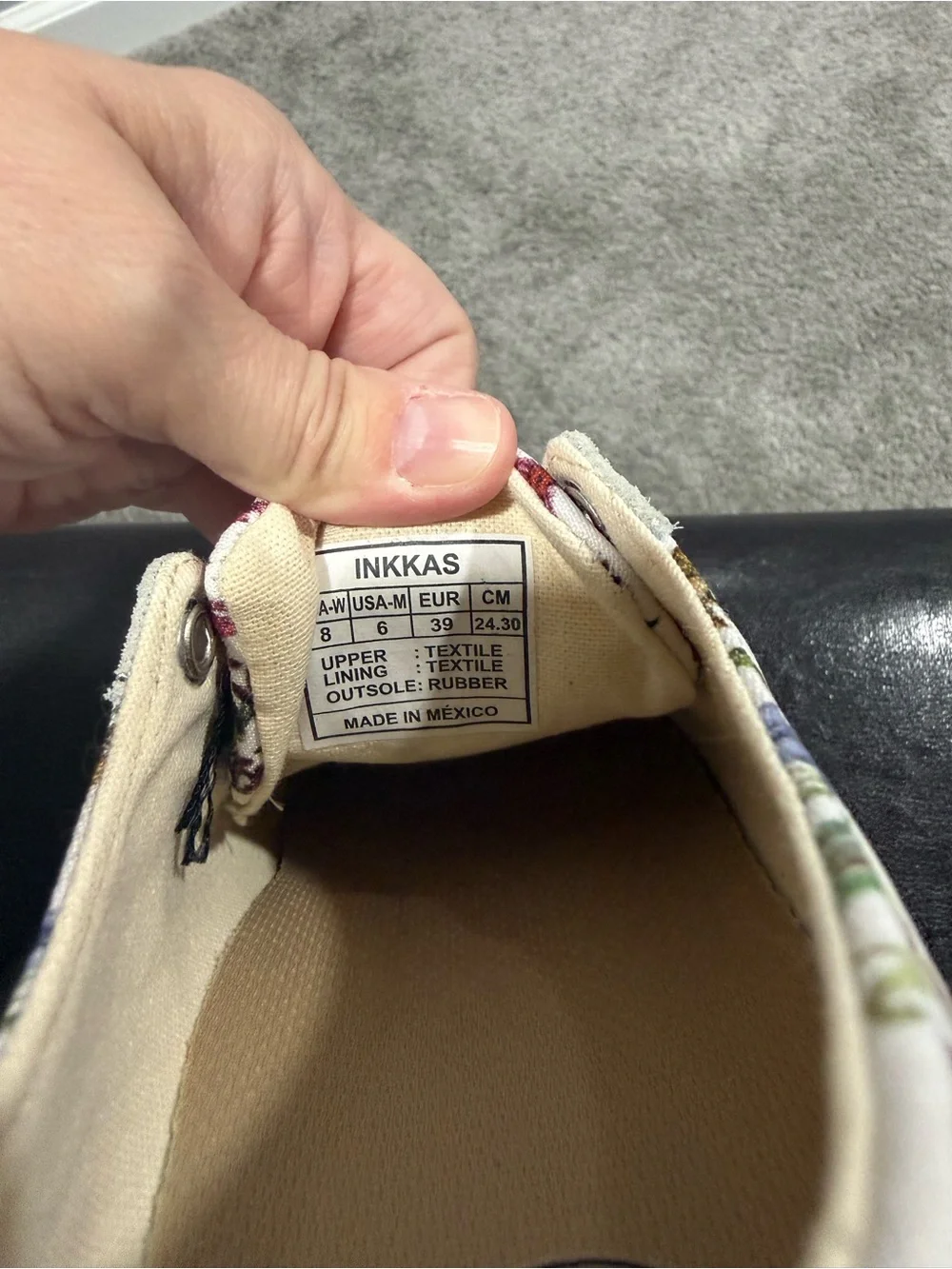 Inkkas Women's Floral Canvas Slip-On Sneakers - Cream